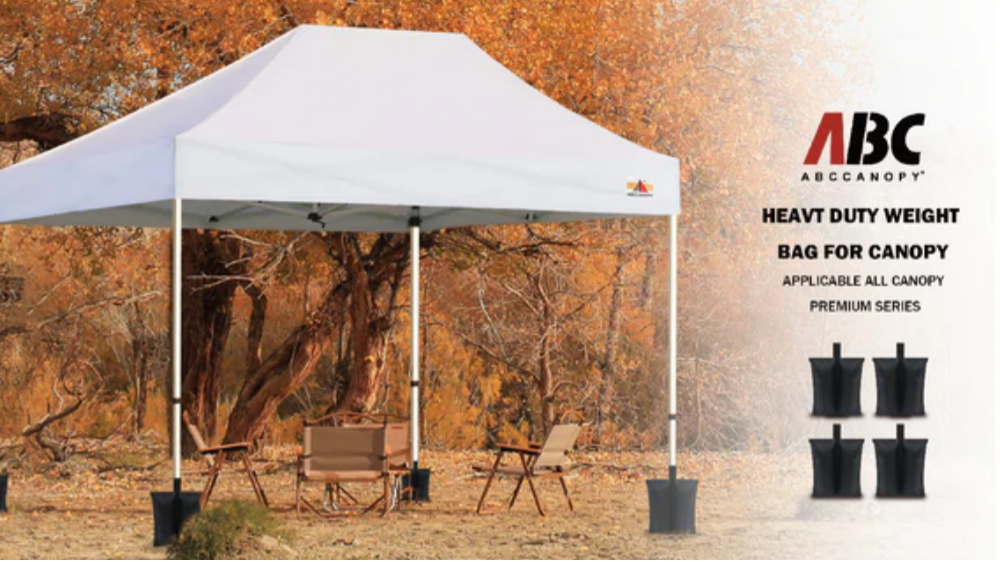 ABCCANOPY Small Canopy Weight Bags (4-Pack) Setup Instructions