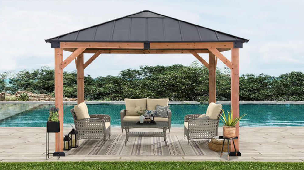 Installation Tips for 11'x 11' Outdoor Hardtop Wood Framed Gazebo