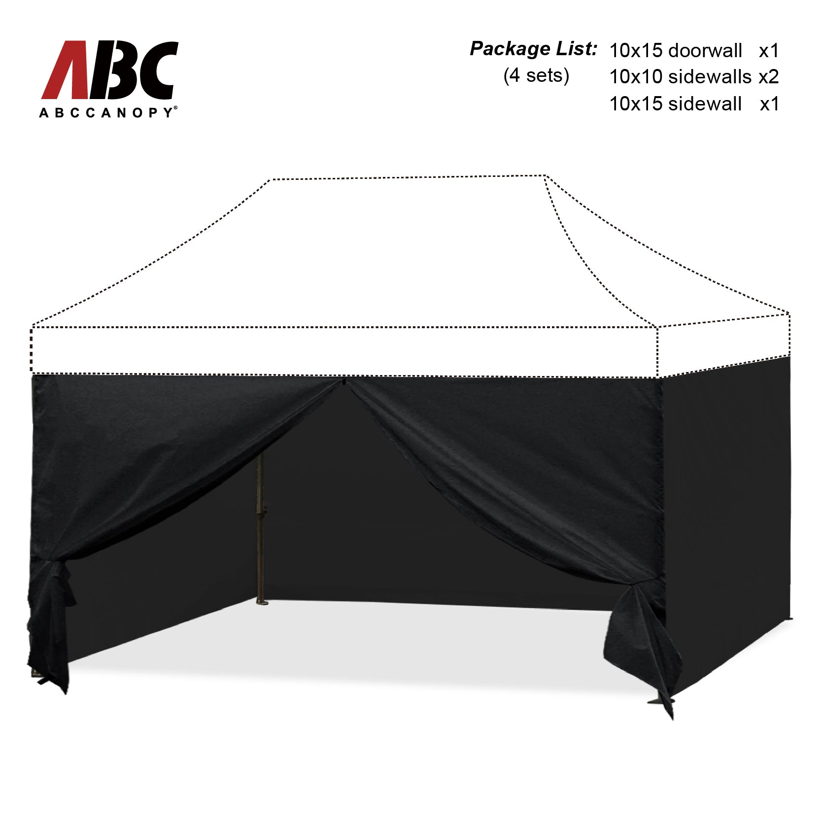 ABCCANOPY Canopy Sidewall Walls (4 Walls Only) for 10x10, 10x20