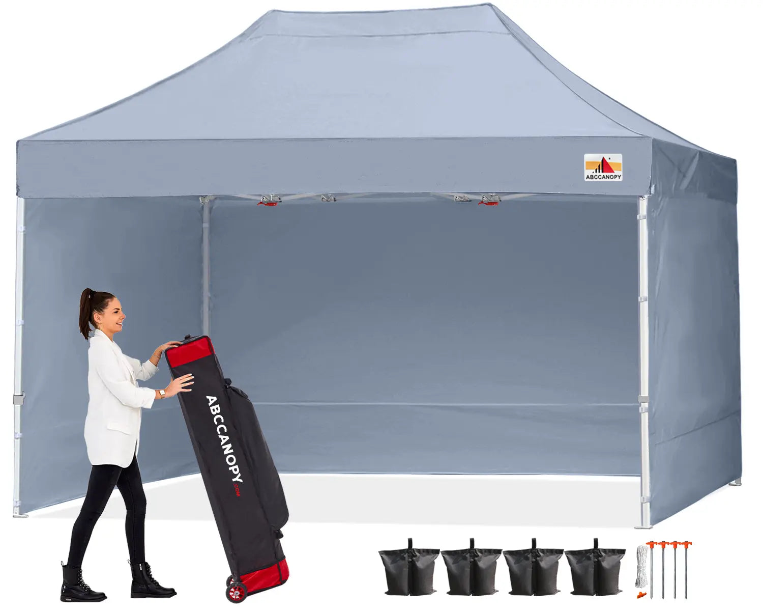 ABCCANOPY S1 Commercial Pop Up Canopy Tent with Sidewalls - 10x10, 10x15, 10x20