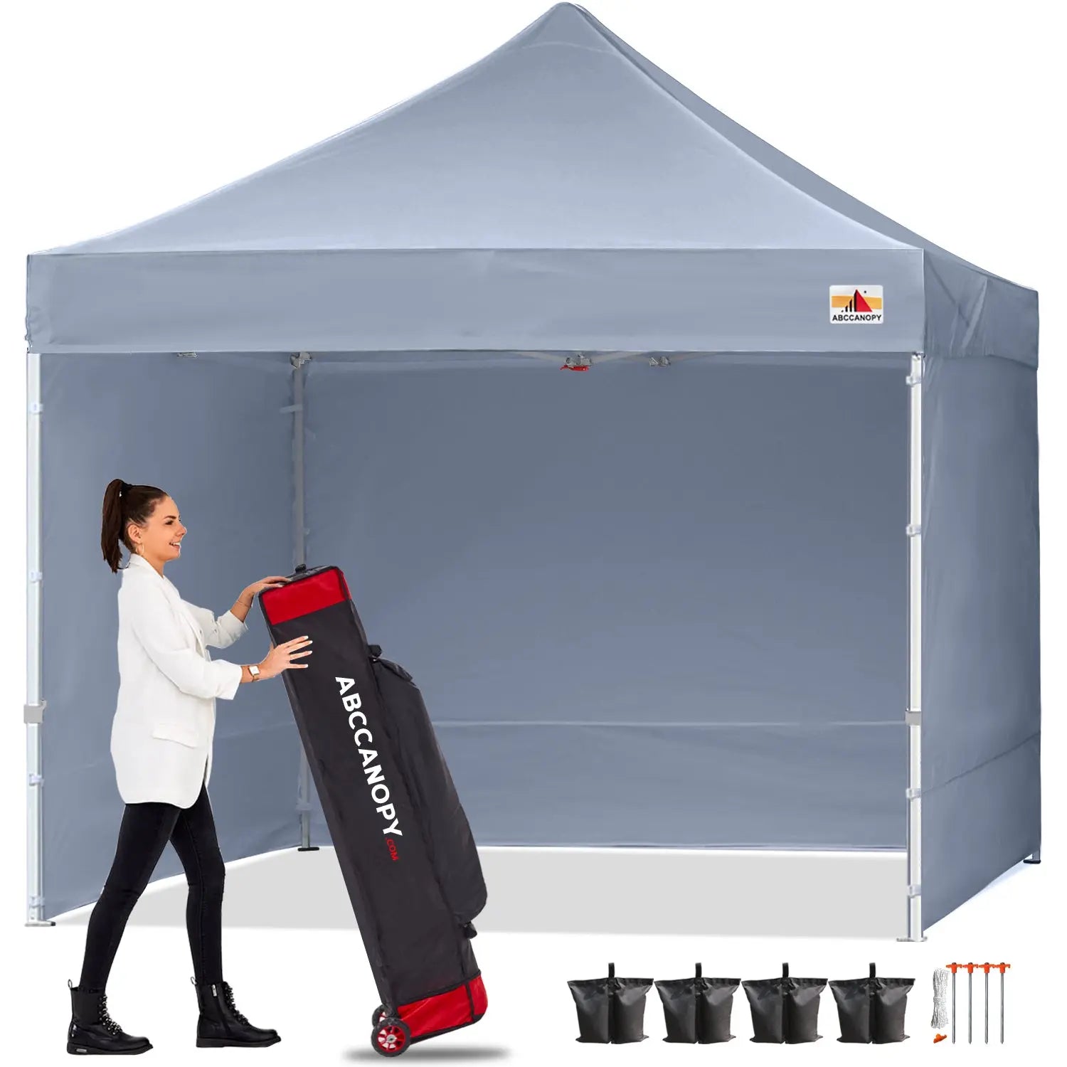 ABCCANOPY S1 Commercial Pop Up Canopy Tent with Sidewalls - 10x10, 10x15, 10x20