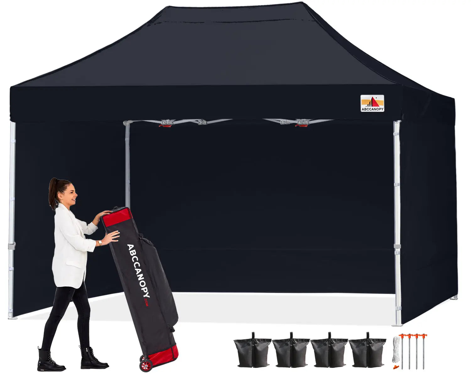 ABCCANOPY S1 Commercial Pop Up Canopy Tent with Sidewalls - 10x10, 10x15, 10x20
