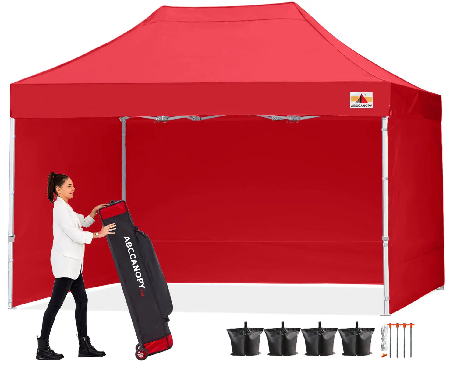ABCCANOPY S1 Commercial Pop Up Canopy Tent with Sidewalls - 10x10, 10x15, 10x20