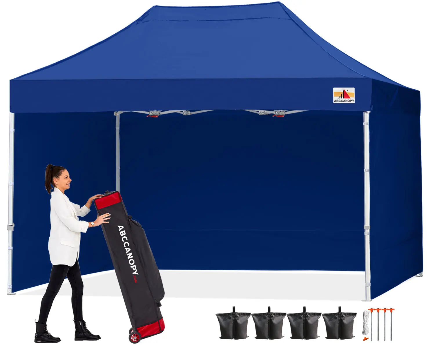 ABCCANOPY S1 Commercial Pop Up Canopy Tent with Sidewalls - 10x10, 10x15, 10x20