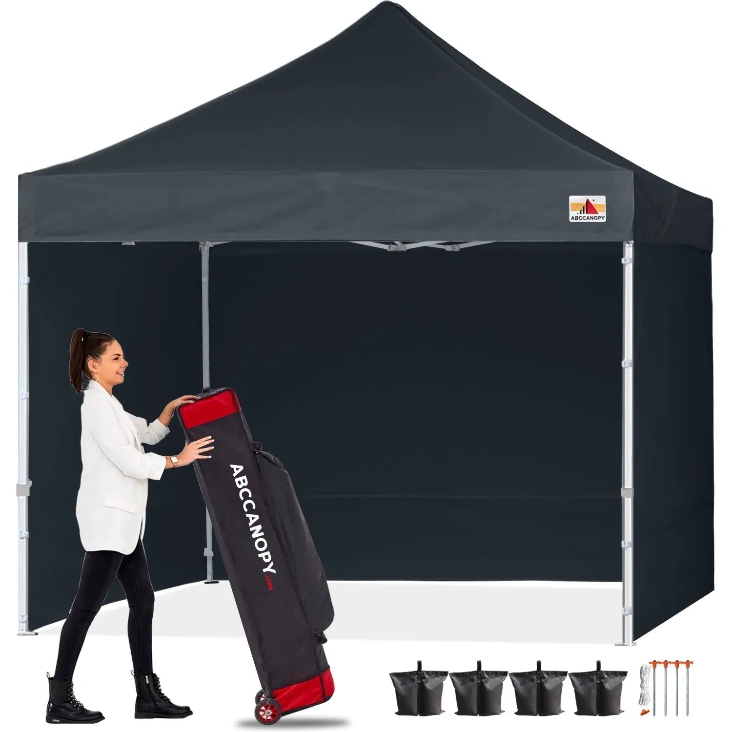 ABCCANOPY S1 Commercial Pop Up Canopy Tent with Sidewalls - 10x10, 10x15, 10x20