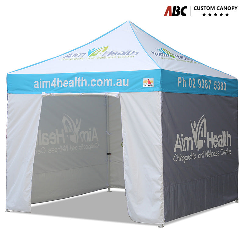 S2 Premium Heavy Duty Pop Up 10x10 Custom Personalized Canopy Tent
