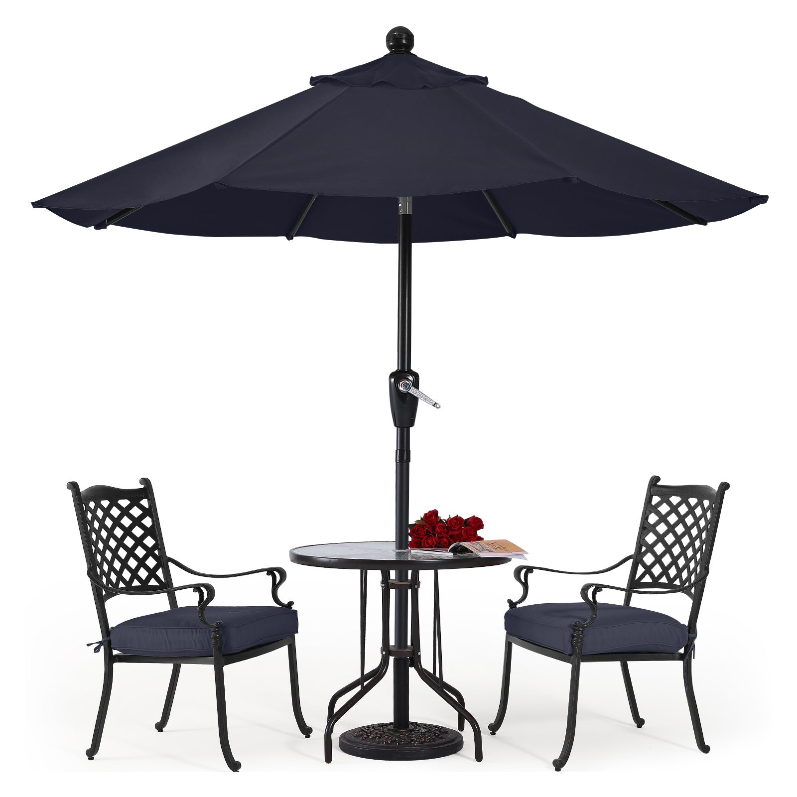 ABCCANOPY Outdoor Waterproof Table 8 Ribs Umbrella with Crank