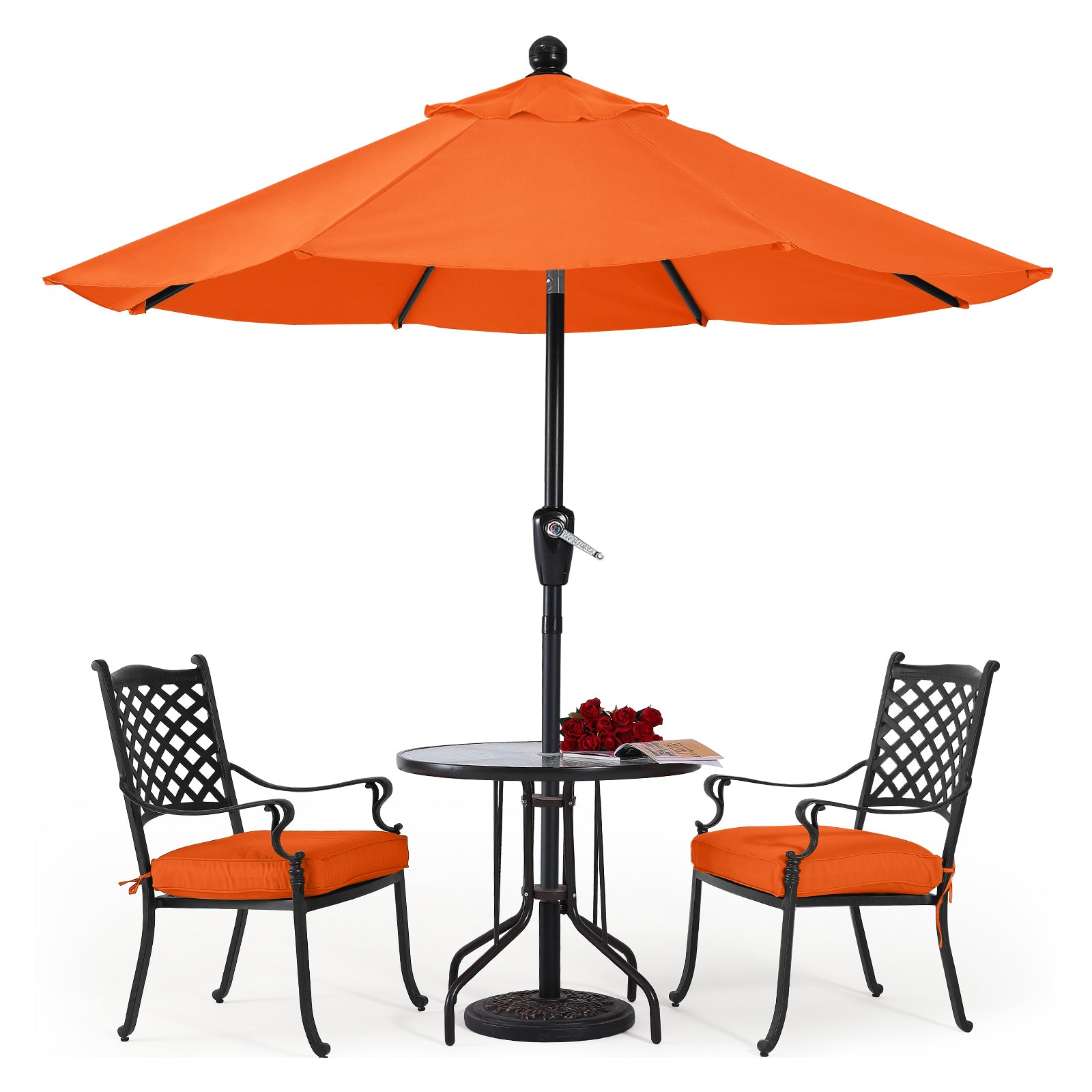 ABCCANOPY Outdoor Waterproof Table 8 Ribs Umbrella with Crank