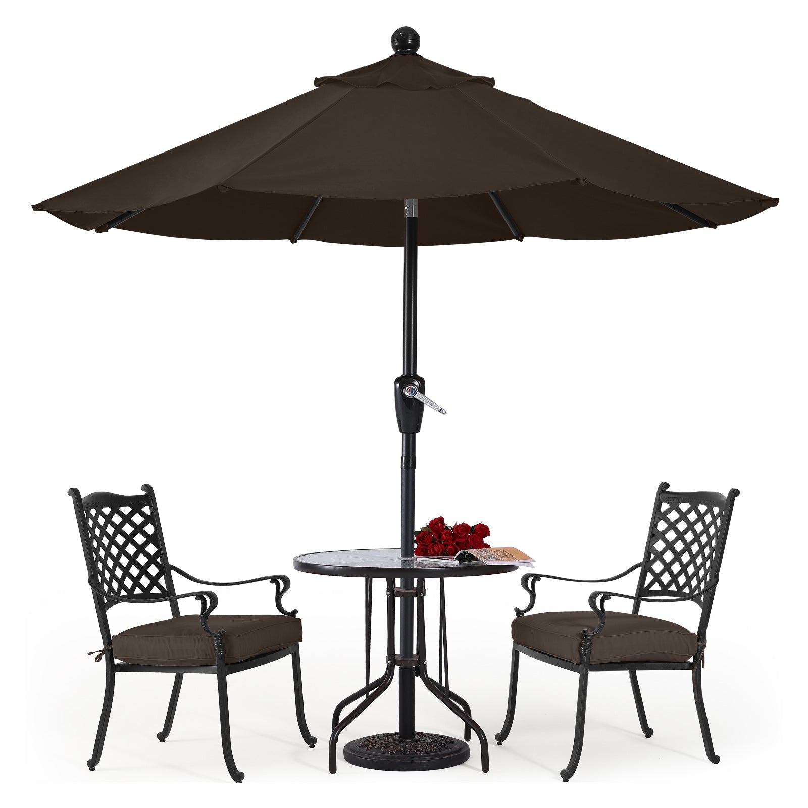 ABCCANOPY Outdoor Waterproof Table 8 Ribs Umbrella with Crank