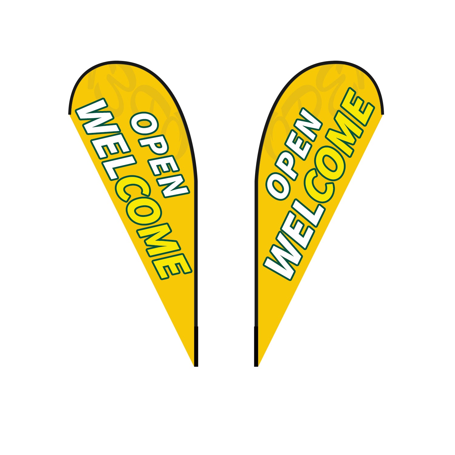 ABCCANOPY Custom Feather Blade Flag Advertising 8FT/10FT/12FT (Flag Only)