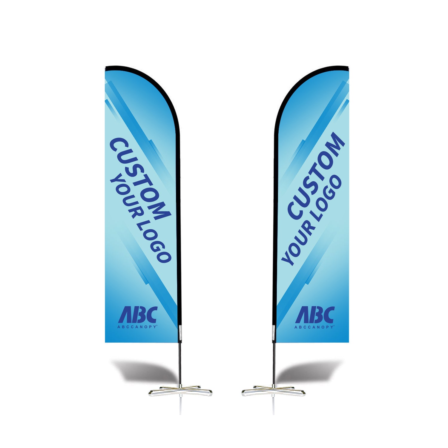 ABCCANOPY Custom Double Sided Teardrop Feather Flag Advertising 8FT/10FT/12FT (1 Flag)