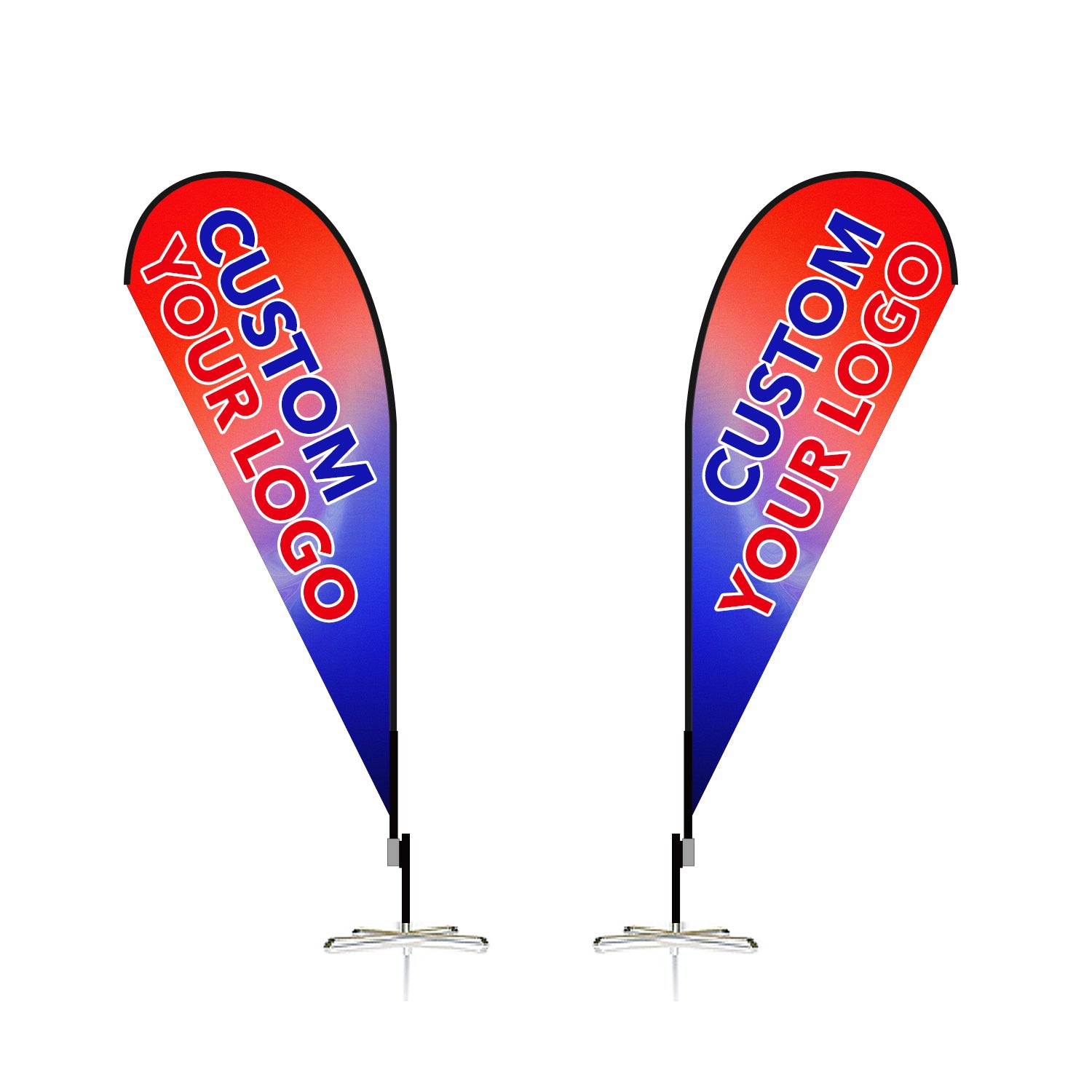 ABCCANOPY Custom Double Sided Teardrop Feather Flag Advertising 8FT/10FT/12FT (1 Flag)