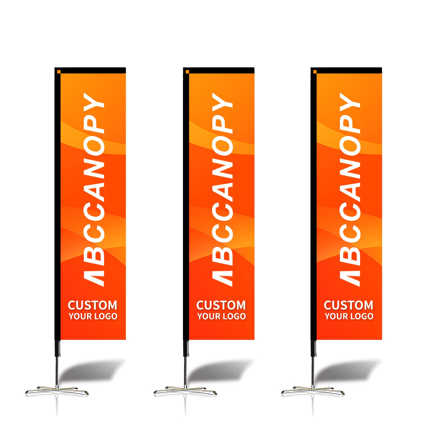 ABCCANOPY Custom Double Sided Teardrop Feather Flag Advertising 8FT/10FT/12FT (1 Flag)