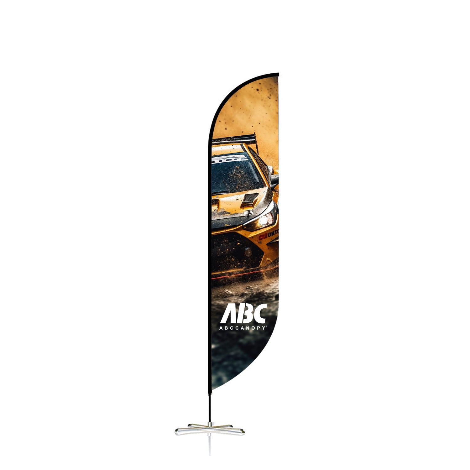 ABCCANOPY Custom Double Sided Teardrop Feather Flag Advertising 8FT/10FT/12FT (1 Flag)