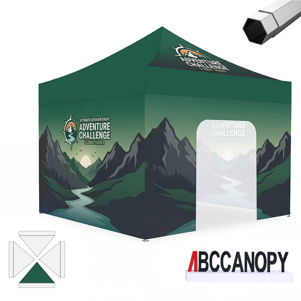 ABCCANOPY Custom Canopy Tent Heavy Duty Pop Up Shelter (S1 Nova Base™-Frame) - 8x8, 10x10, 10x15, 10x20