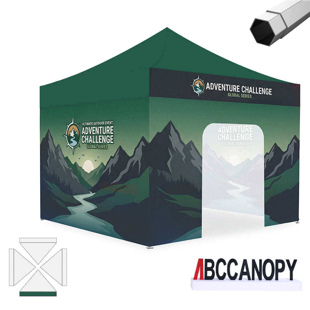 ABCCANOPY Custom Canopy Tent Heavy Duty Pop Up Shelter (S1 Nova Base™-Frame) - 8x8, 10x10, 10x15, 10x20