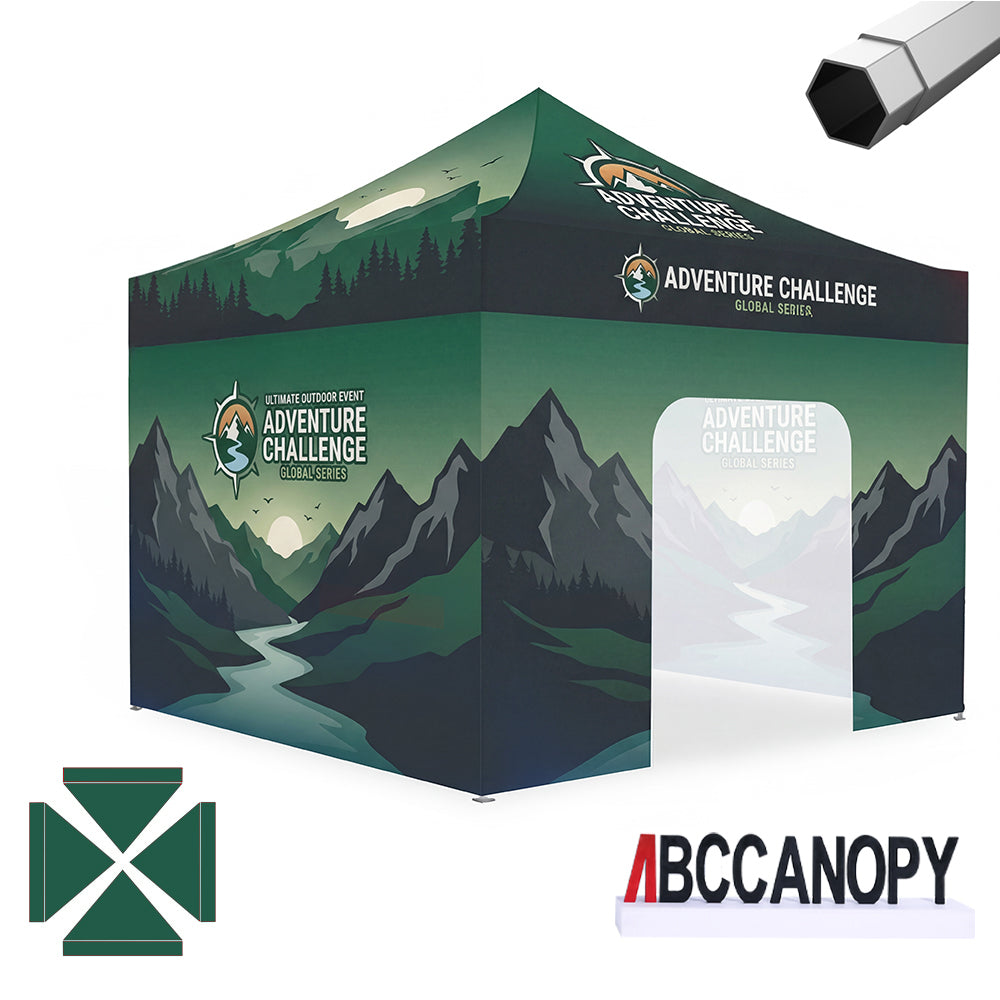 ABCCANOPY Custom Canopy Tent Heavy Duty Pop Up Shelter (S1 Nova Base™-Frame) - 8x8, 10x10, 10x15, 10x20