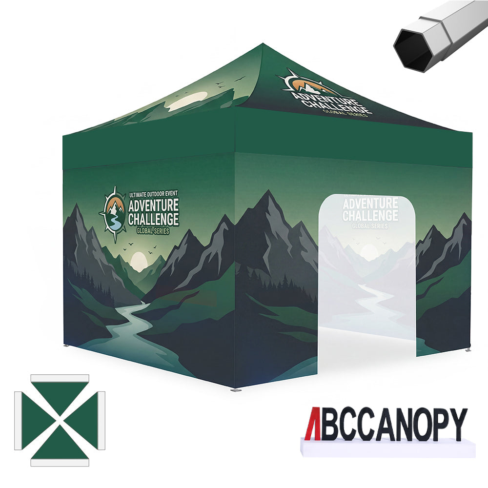 ABCCANOPY Custom Canopy Tent Heavy Duty Pop Up Shelter (S1 Nova Base™-Frame) - 8x8, 10x10, 10x15, 10x20