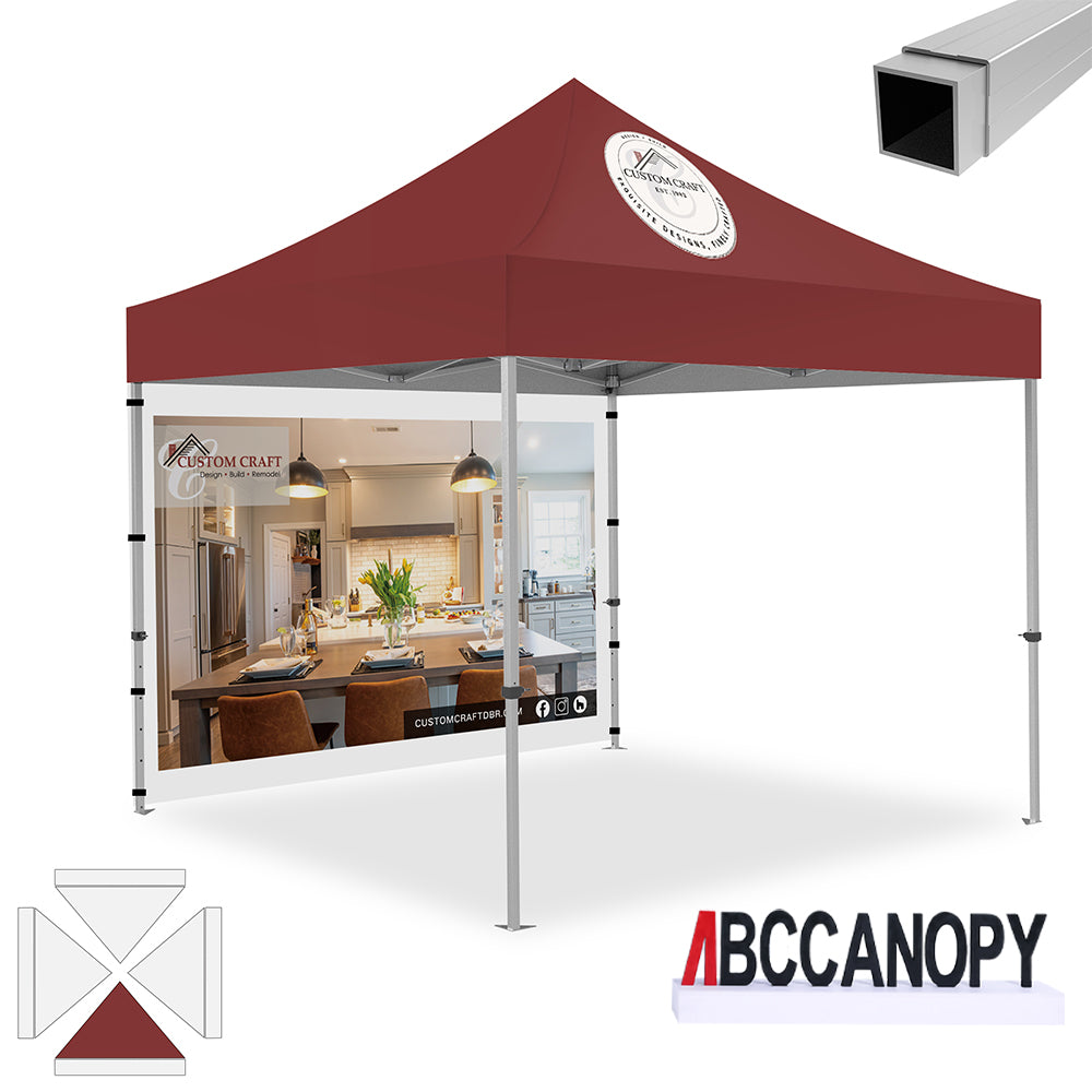 ABCCANOPY Custom Canopy Tent with Back Wall - 10x10