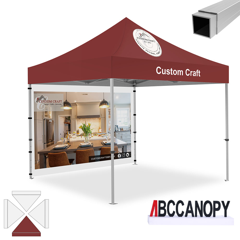 ABCCANOPY Custom Canopy Tent with Back Wall - 10x10