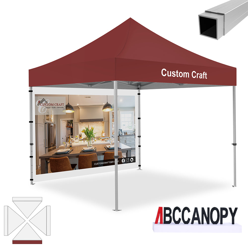 ABCCANOPY Custom Canopy Tent with Back Wall - 10x10