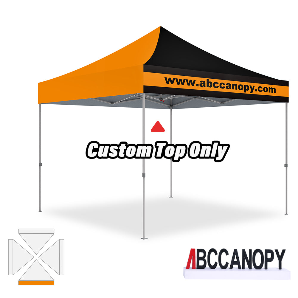 ABCCANOPY Custom Canopy Top with Logo 8x8/10x10/10x15/10x20 (Top Only)