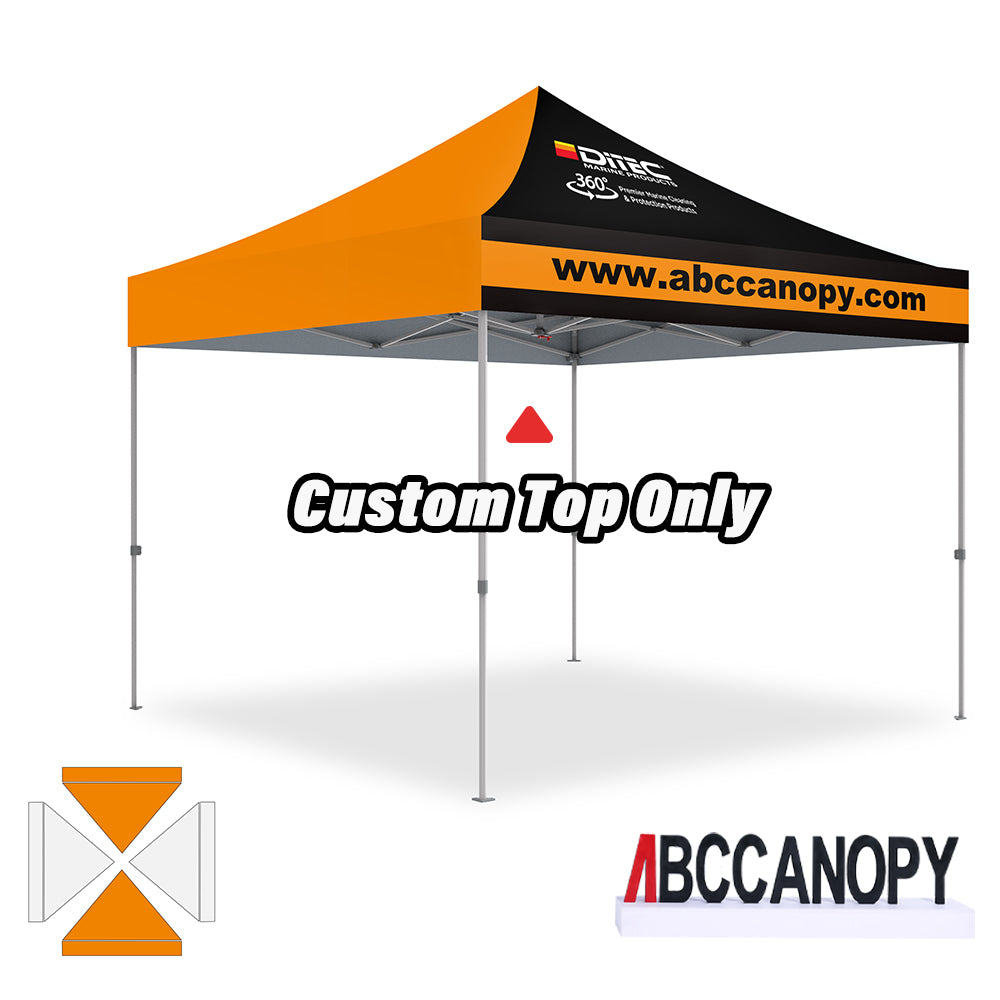 ABCCANOPY Custom Canopy Top with Logo 8x8/10x10/10x15/10x20 (Top Only)