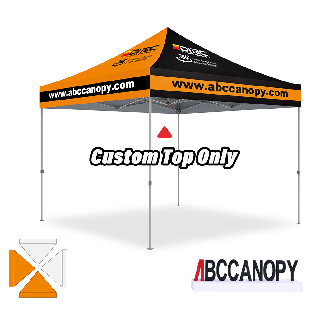 ABCCANOPY Custom Canopy Top with Logo 8x8/10x10/10x15/10x20 (Top Only)