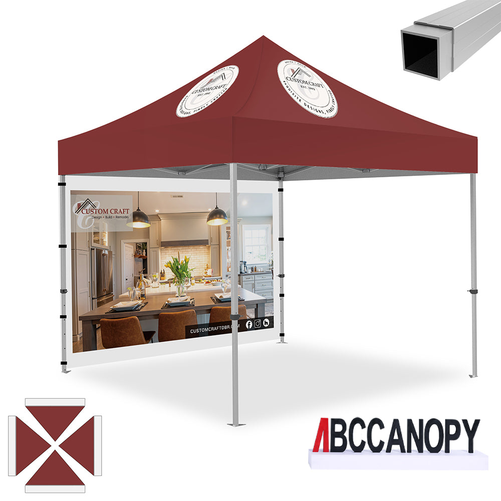 ABCCANOPY Custom Canopy Tent with Back Wall - 10x10