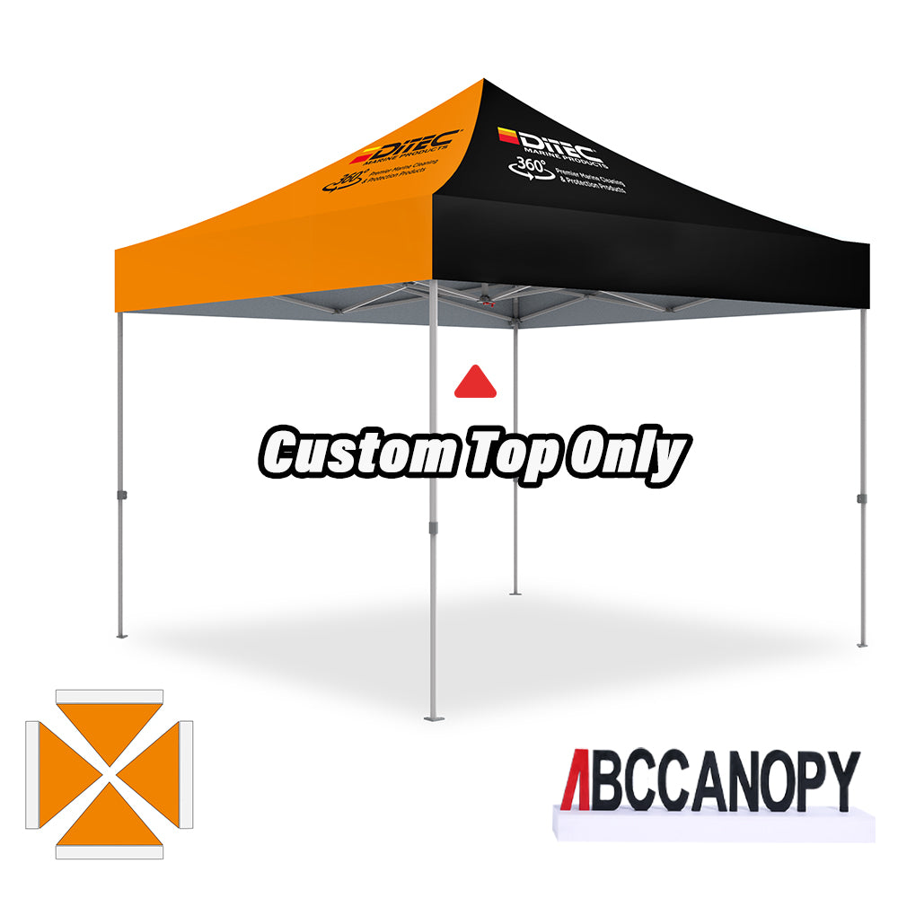 ABCCANOPY Custom Canopy Top with Logo 8x8/10x10/10x15/10x20 (Top Only)