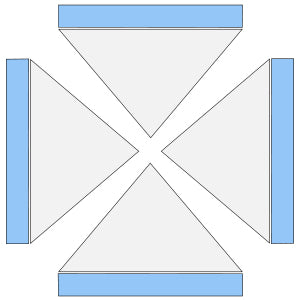 4 valances (solid color peaks)