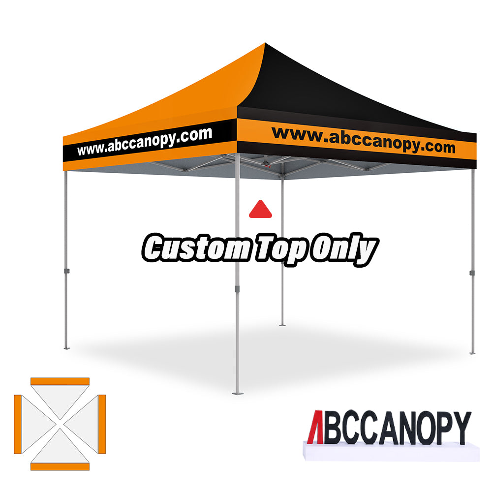 ABCCANOPY Custom Canopy Top with Logo 8x8/10x10/10x15/10x20 (Top Only)