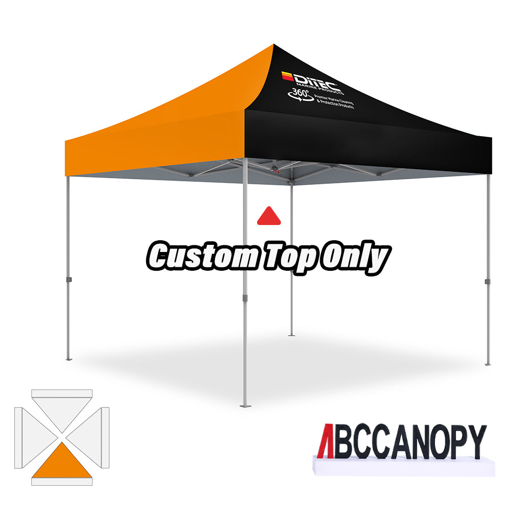 ABCCANOPY Custom Canopy Top with Logo 8x8/10x10/10x15/10x20 (Top Only)