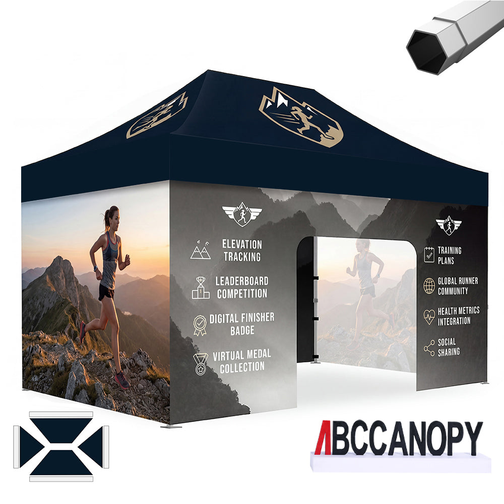 ABCCANOPY Custom Canopy Tent Heavy Duty Pop Up Shelter (S1 Nova Base™-Frame) - 8x8, 10x10, 10x15, 10x20