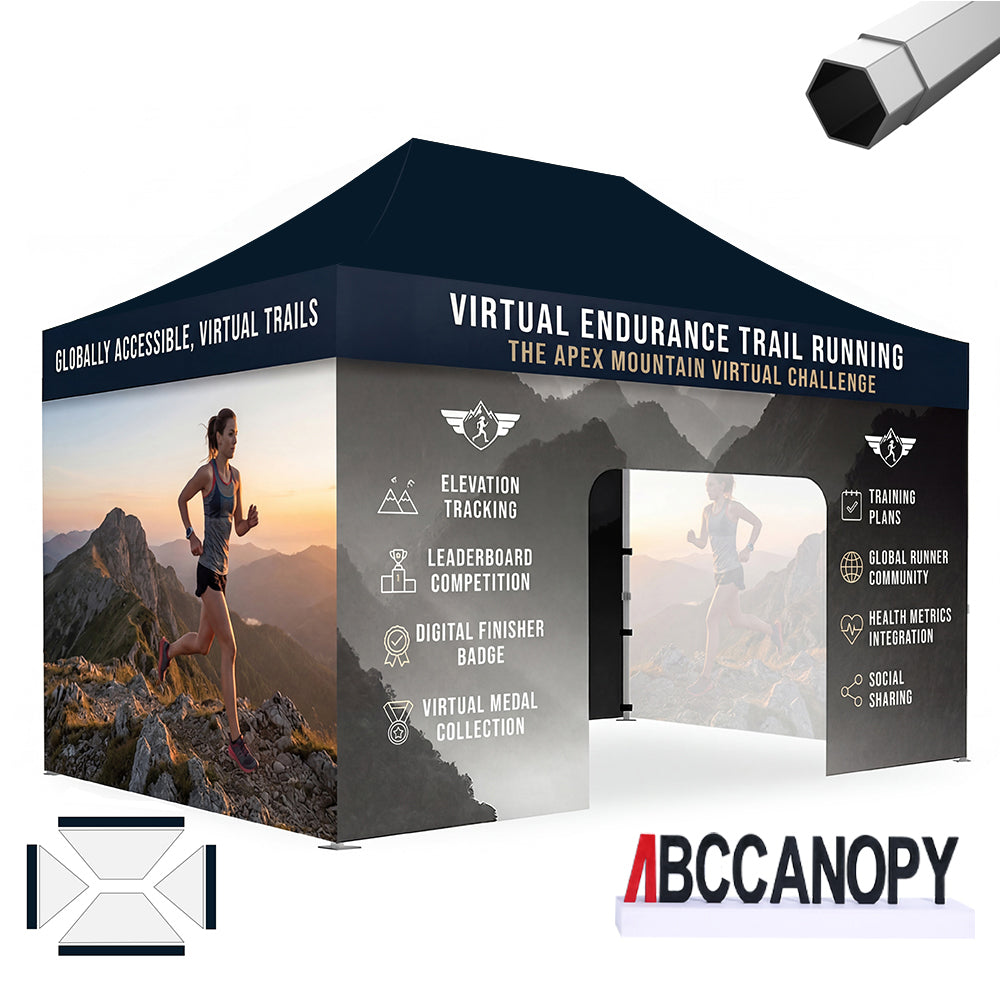 ABCCANOPY Custom Canopy Tent Heavy Duty Pop Up Shelter (S1 Nova Base™-Frame) - 8x8, 10x10, 10x15, 10x20