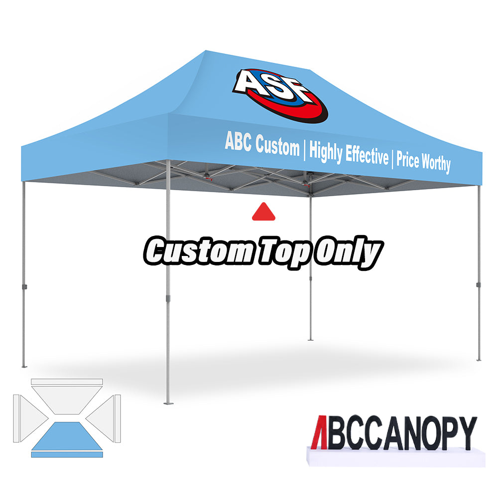 ABCCANOPY Custom Canopy Top with Logo 8x8/10x10/10x15/10x20 (Top Only)