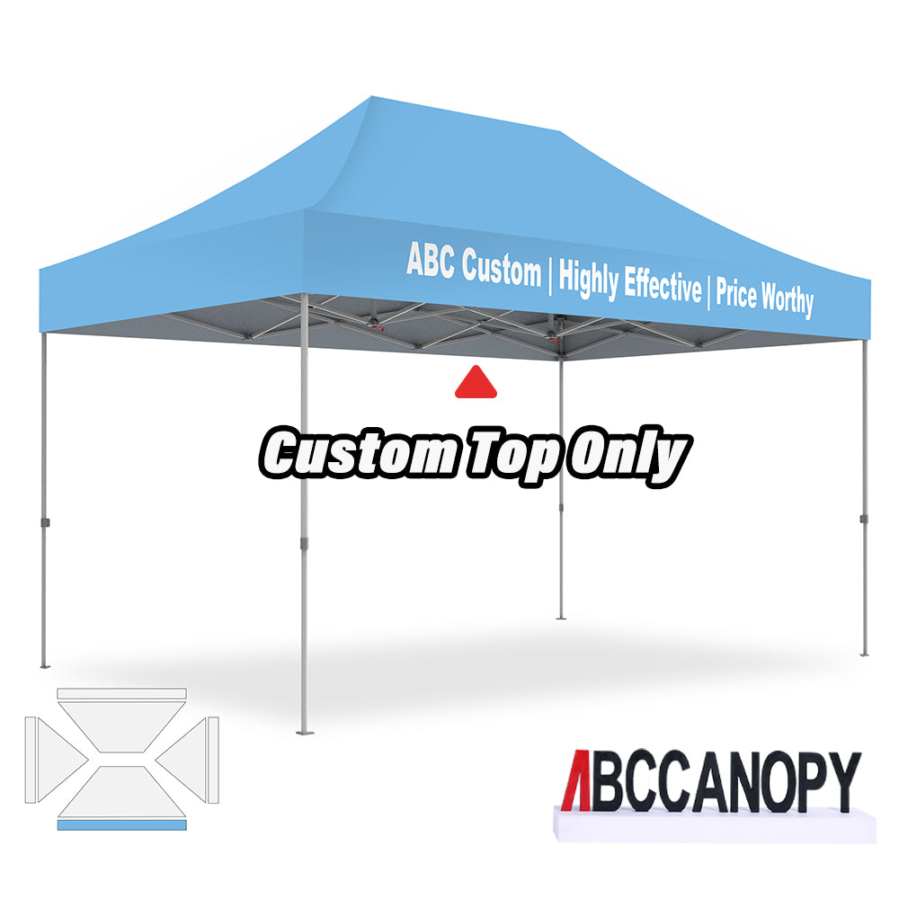 ABCCANOPY Custom Canopy Top with Logo 8x8/10x10/10x15/10x20 (Top Only)