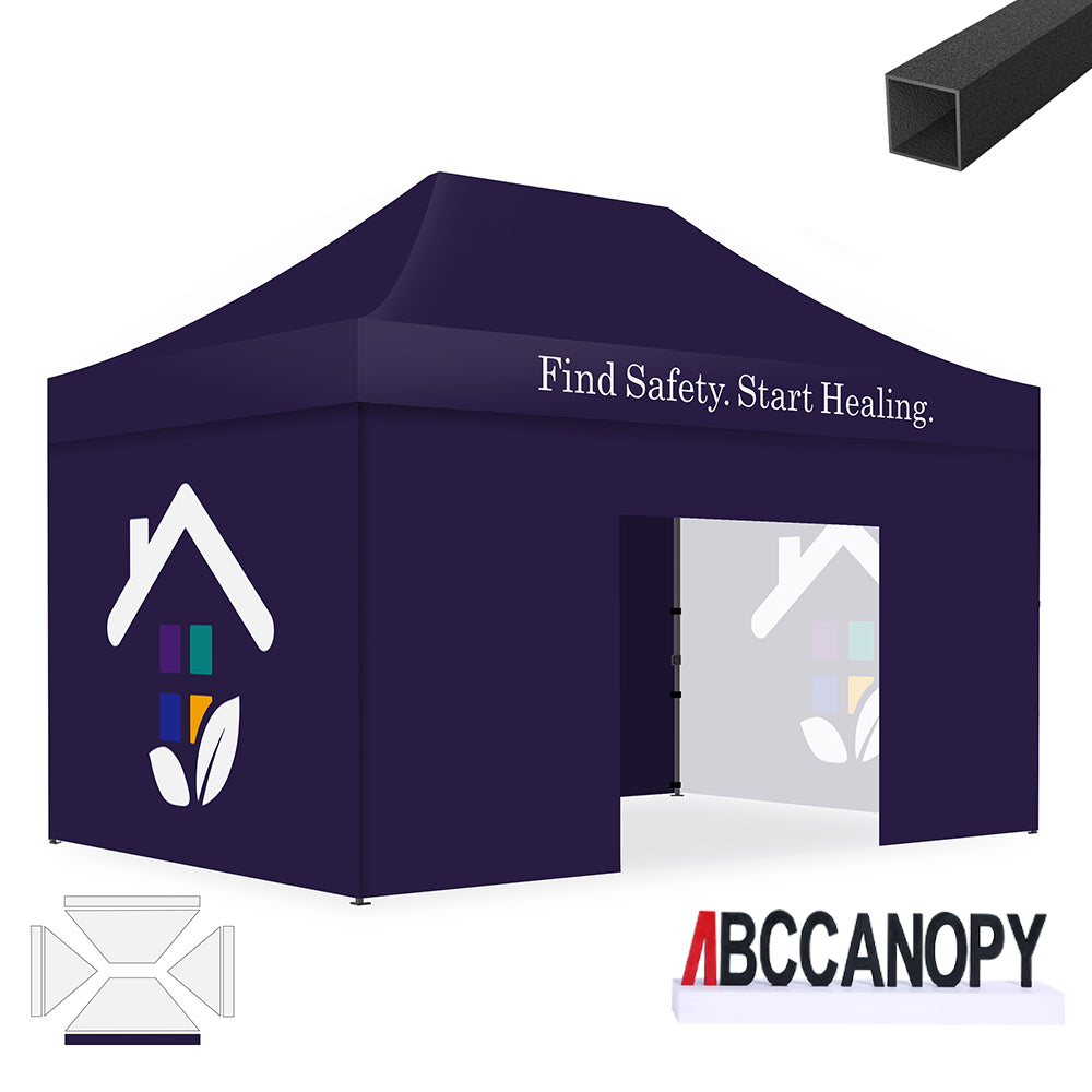 ABCCANOPY Custom Canopy Tent Pop Up Shelter (S1 Commercial) - 10x10, 10x15, 10x20