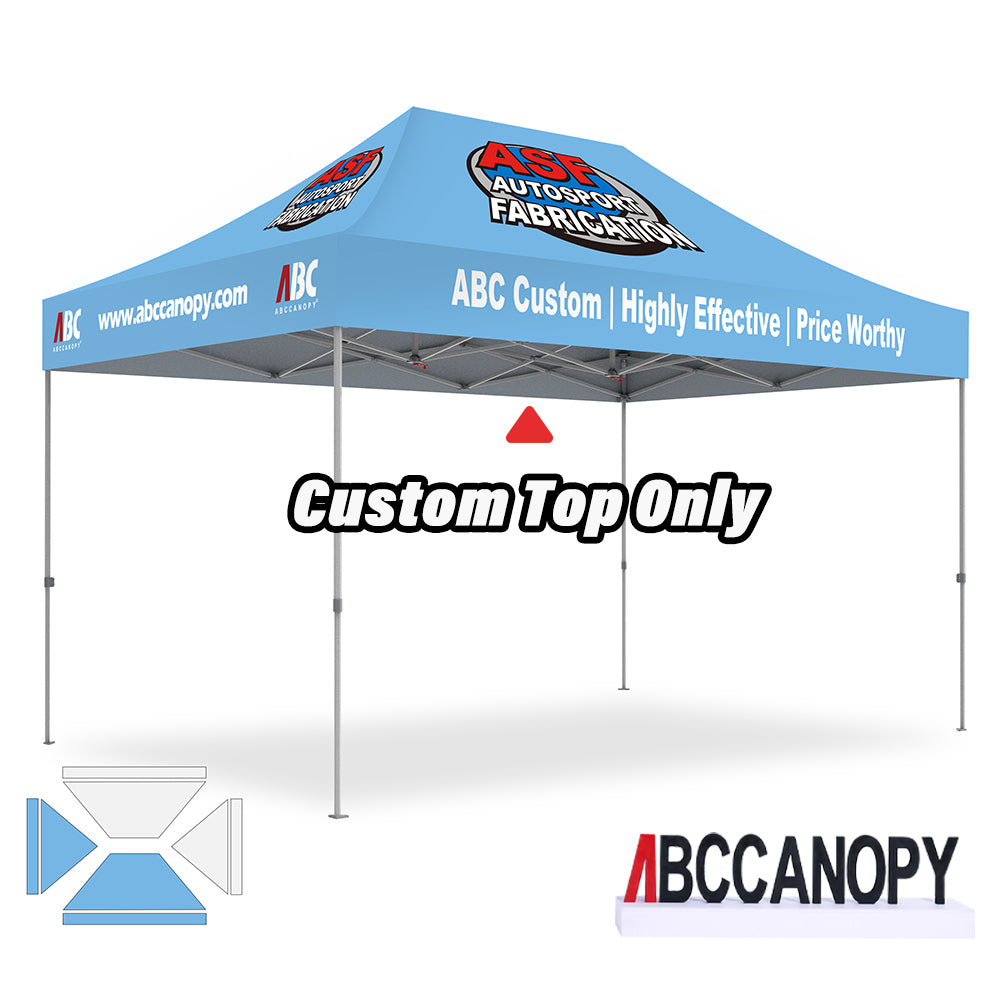 ABCCANOPY Custom Canopy Top with Logo 8x8/10x10/10x15/10x20 (Top Only)