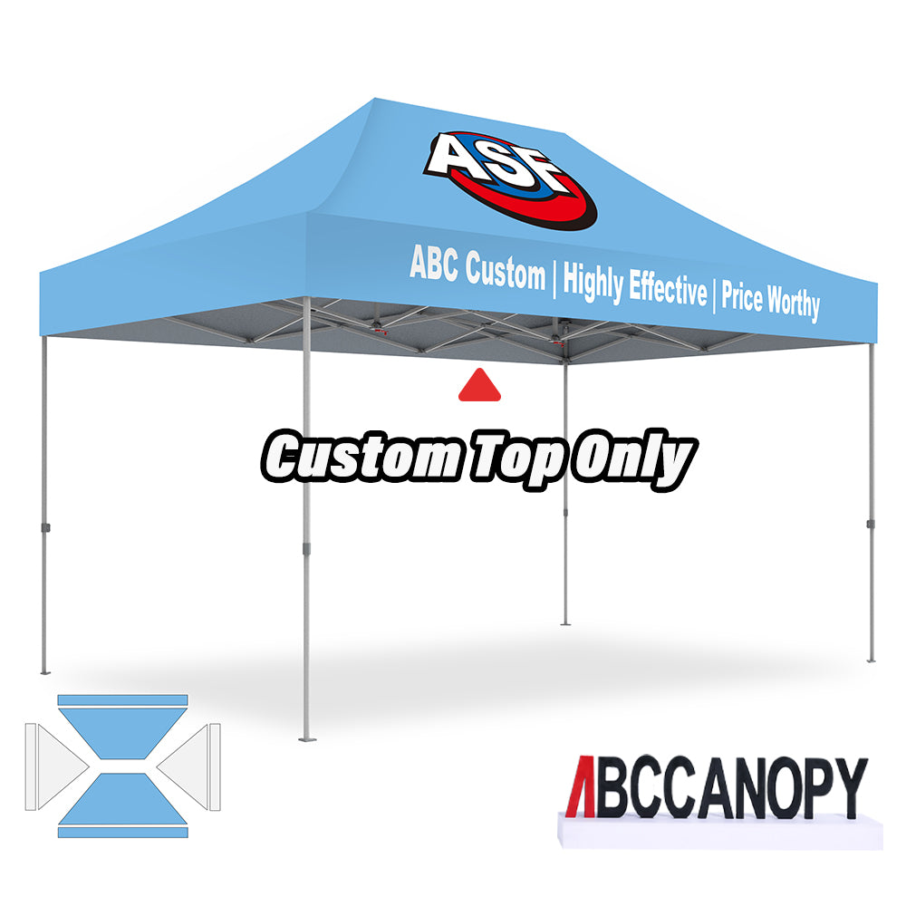 ABCCANOPY Custom Canopy Top with Logo 8x8/10x10/10x15/10x20 (Top Only)