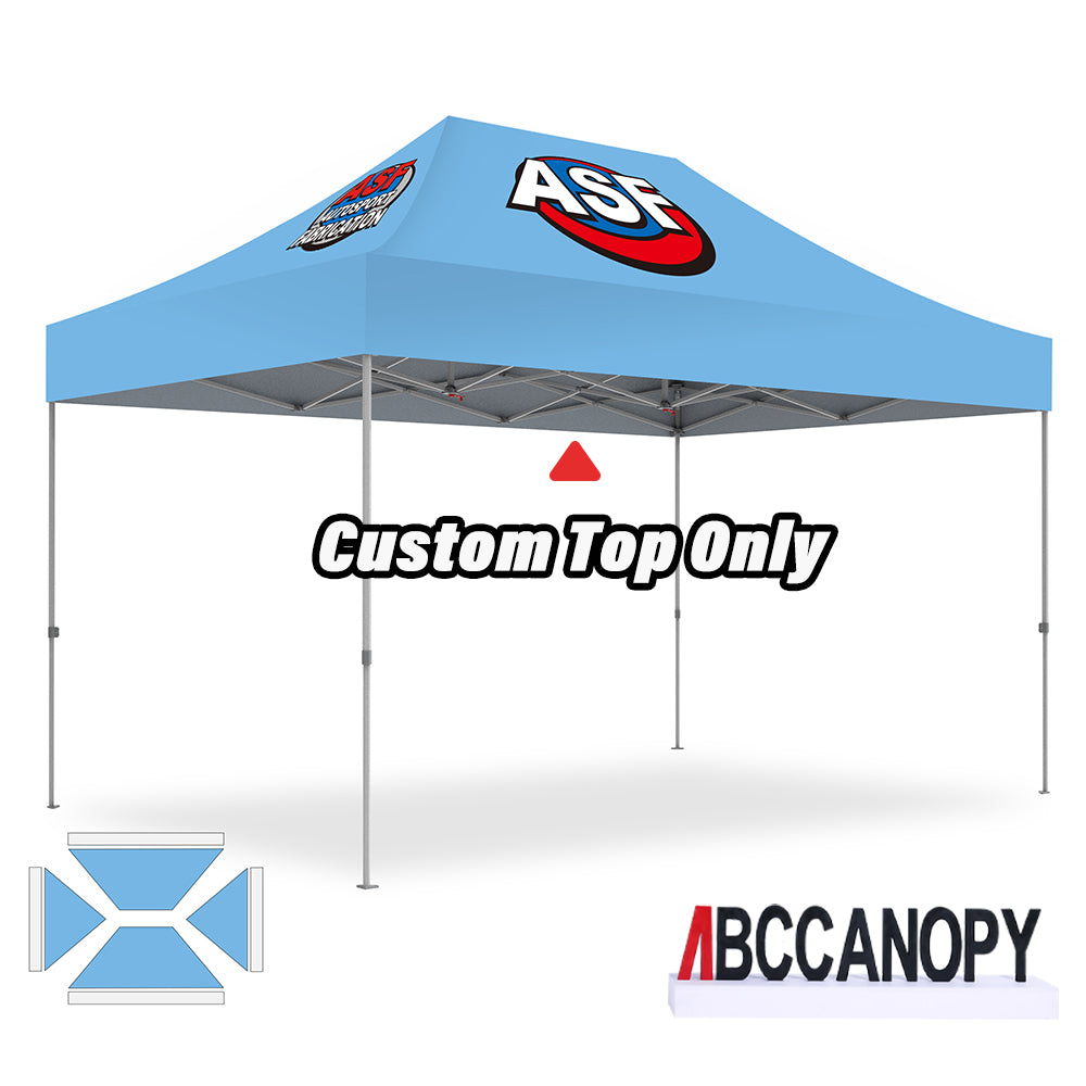 ABCCANOPY Custom Canopy Top with Logo 8x8/10x10/10x15/10x20 (Top Only)