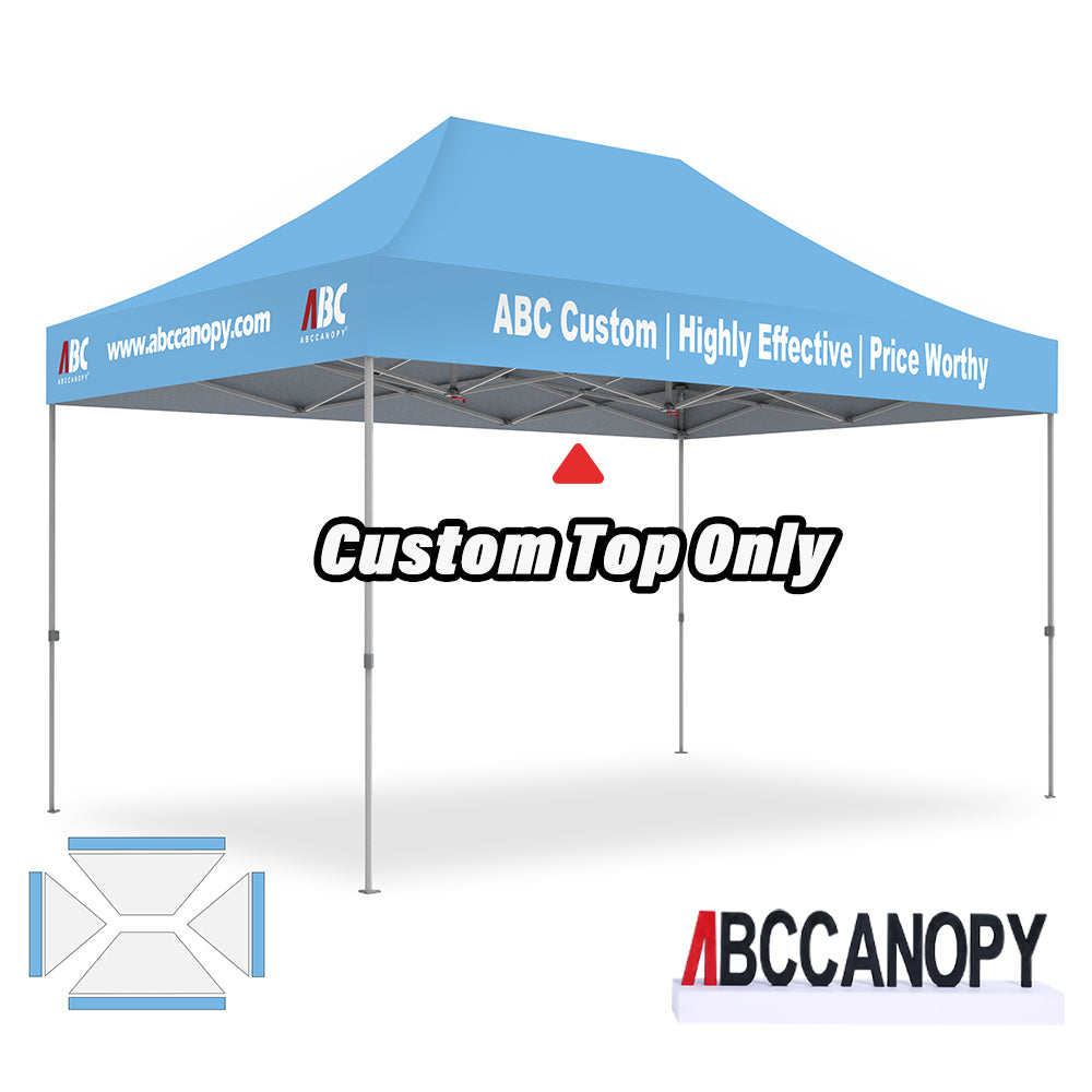 ABCCANOPY Custom Canopy Top with Logo 8x8/10x10/10x15/10x20 (Top Only)