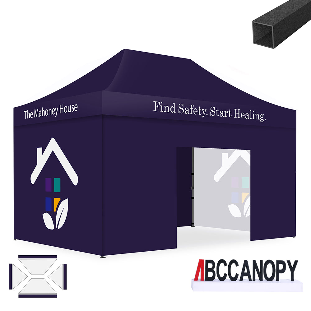 ABCCANOPY Custom Canopy Tent Pop Up Shelter (S1 Commercial) - 10x10, 10x15, 10x20