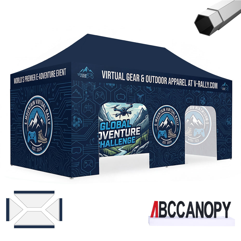 ABCCANOPY Custom Canopy Tent Heavy Duty Pop Up Shelter (S1 Nova Base™-Frame) - 8x8, 10x10, 10x15, 10x20