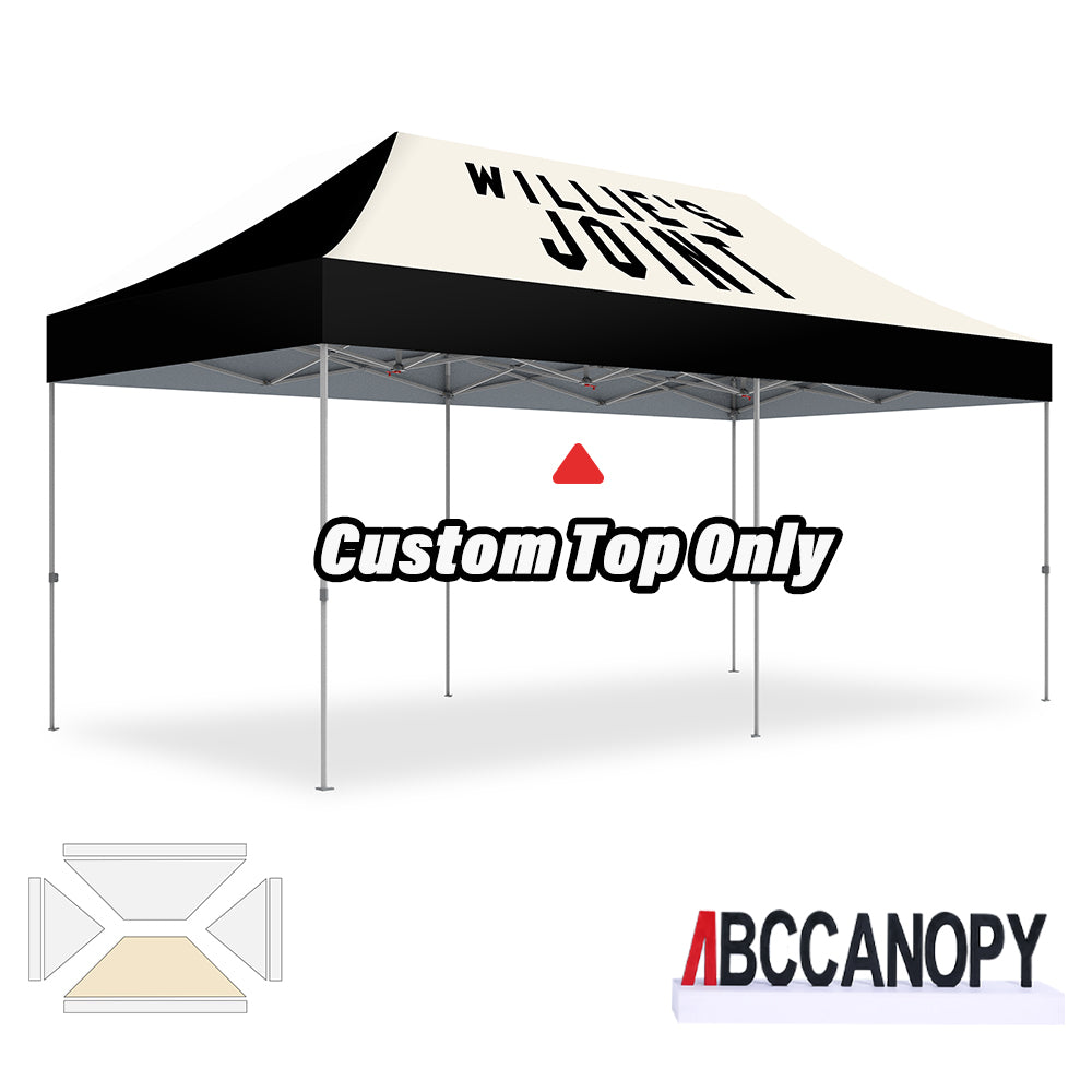 ABCCANOPY Custom Canopy Top with Logo 8x8/10x10/10x15/10x20 (Top Only)