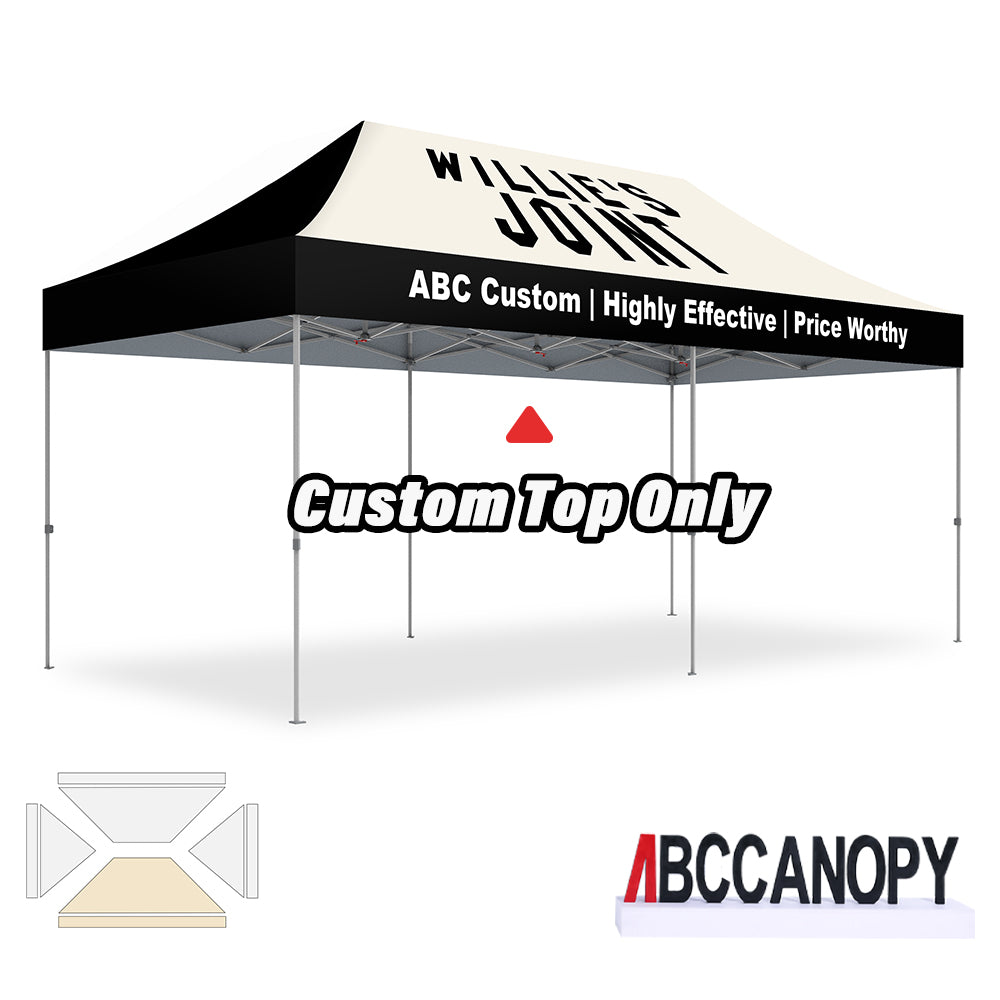 ABCCANOPY Custom Canopy Top with Logo 8x8/10x10/10x15/10x20 (Top Only)
