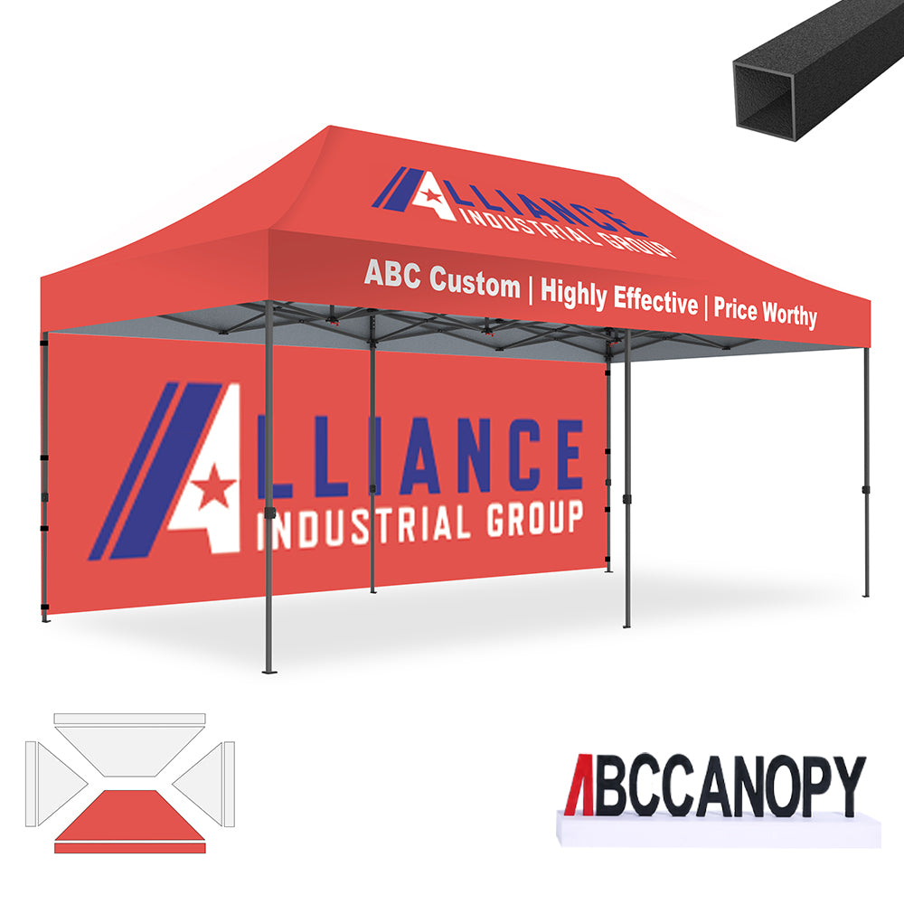 ABCCANOPY Custom Canopy Tent Pop Up Shelter (S1 Commercial) - 10x10, 10x15, 10x20