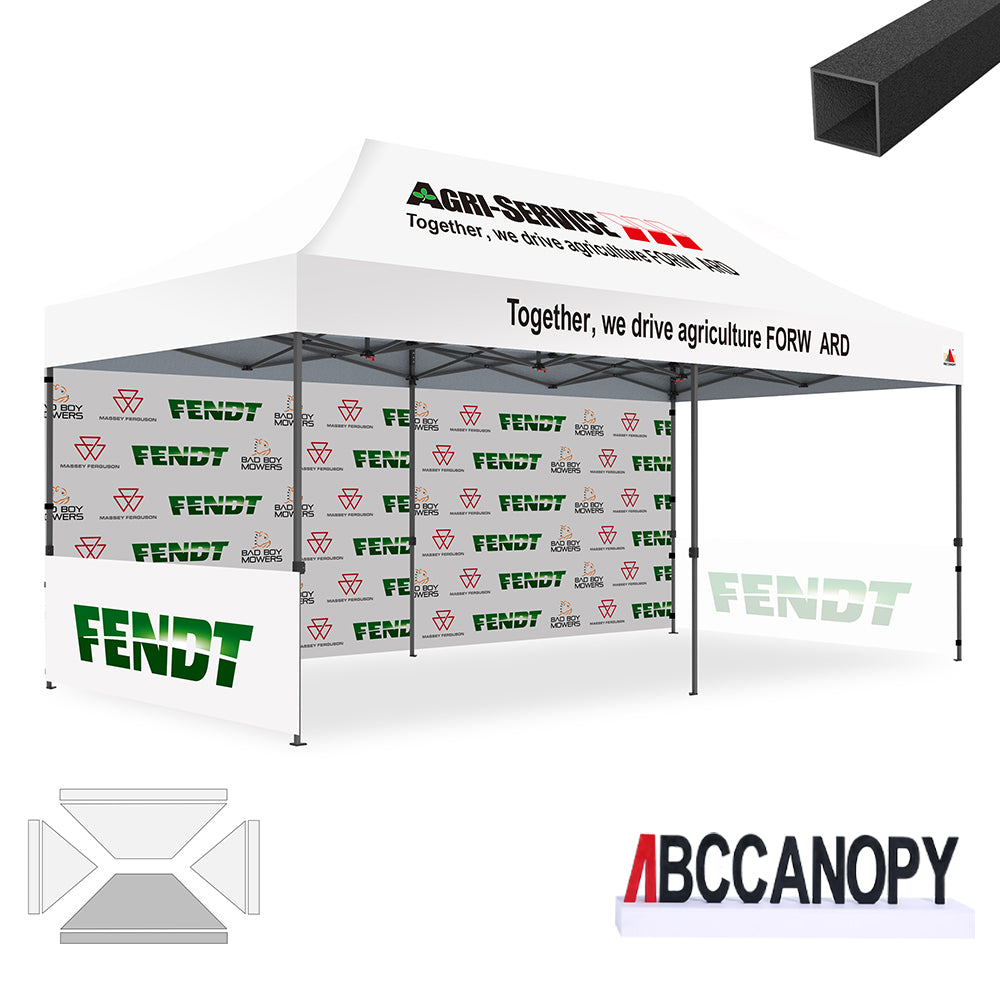 ABCCANOPY Custom Canopy Tent Pop Up Shelter (S1 Commercial) - 10x10, 10x15, 10x20