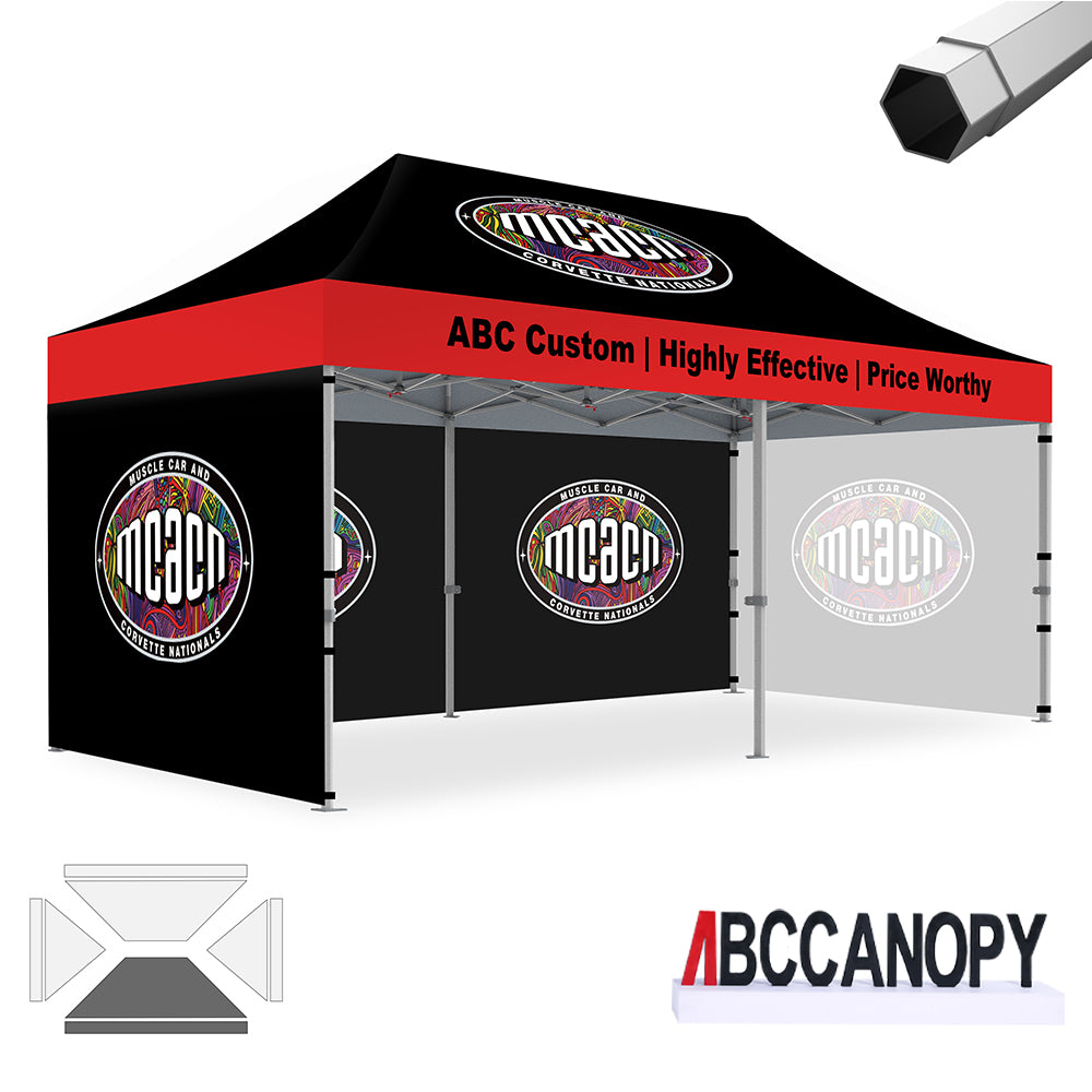 ABCCANOPY Custom Canopy Tent Heavy Duty Pop Up Shelter (S2 Premium) - 8x8, 10x10, 10x15, 10x20