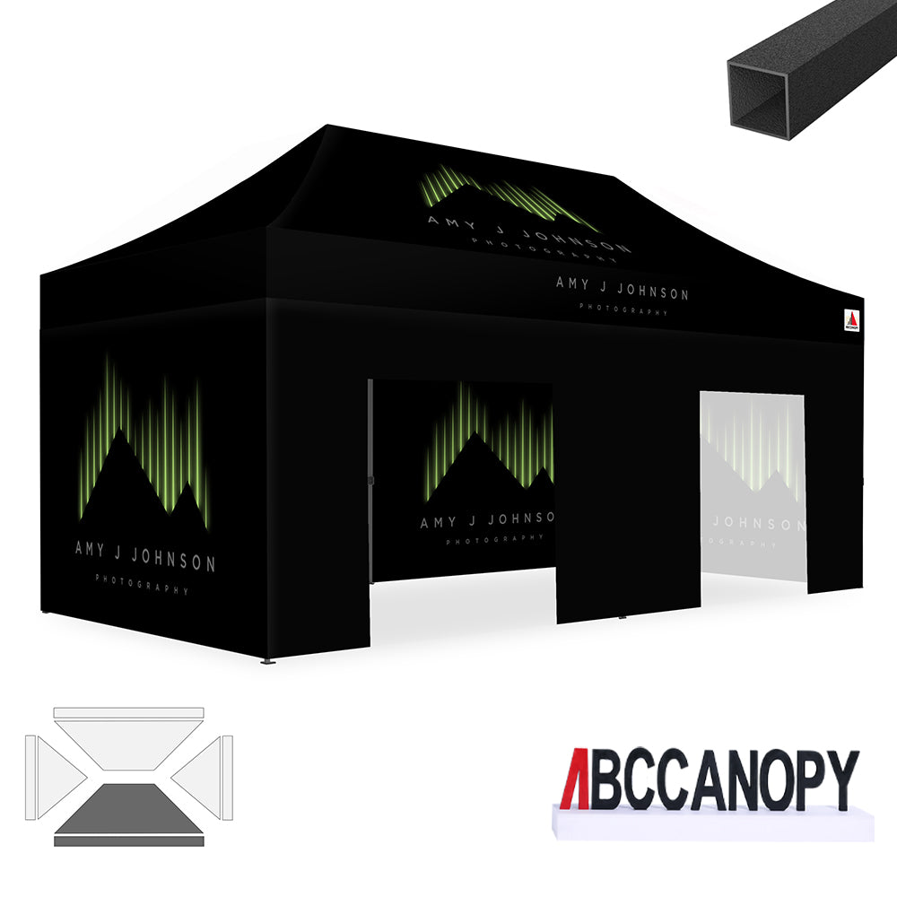 ABCCANOPY Custom Canopy Tent Pop Up Shelter (S1 Commercial) - 10x10, 10x15, 10x20